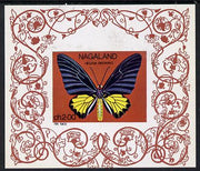 Nagaland 1971 Butterfly (Helena Birdwing) imperf Miniature sheet (2ch value) unmounted mint