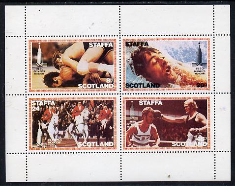 Staffa 1980 Moscow Olympic Games perf,set of 4 values (8p to 48p) unmounted mint