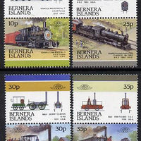 Bernera 1981 Locomotives #1 perf set of 8 (4 se-tenant pairs) unmounted mint
