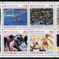 Calve Island 1984 Los Angeles Olympic Games perf,set of 8 values (10p to 50p) unmounted mint