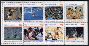 Calve Island 1984 Los Angeles Olympic Games perf,set of 8 values (10p to 50p) unmounted mint