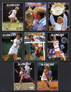 St Vincent 1987 International Tennis Players set of 8 unmounted mint, SG 1057-64*