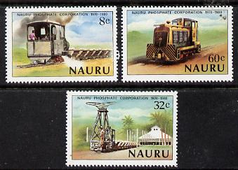 Nauru 1980 Phosphate Corporation (Railway Locos) set of 3 unmounted mint SG 224-26*