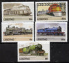 Lesotho 1984 Railways of the World set of 5 unmounted mint, SG 605-609*