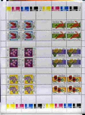 Cinderella - Hutt River Province 1986 Wild Flowers complete sheet of 24 (4 sets of 6) unmounted mint