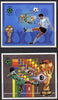 Libya 1982 Football World Cup set of 2 imperf m/sheets (Mi BL 61-62B) unmounted mint