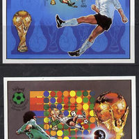 Libya 1982 Football World Cup set of 2 imperf m/sheets (Mi BL 61-62B) unmounted mint