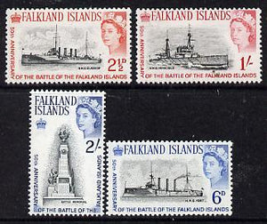 Falkland Islands 1964 50th Anniversary of Battle of the Falkland Islands set of 4 unmounted mint, SG 215-18