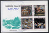 Gairsay 1984 Los Angeles Olympic Games imperf,block of 4 (Running, Long Jump & Boxing) on cover with first day cancel