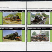 Bernera 1982 Steam Locos #05 perf,set of 4 values (10p to 75p) unmounted mint