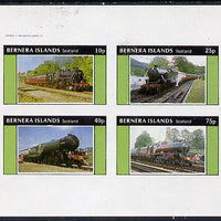 Bernera 1982 Steam Locos #05 imperf,set of 4 values (10p to 75p) unmounted mint