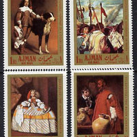 Ajman 1968 Paintings by Velazquez set of 4 (Mi 218-21A) unmounted mint