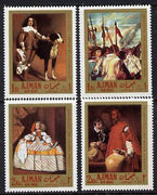 Ajman 1968 Paintings by Velazquez set of 4 (Mi 218-21A) unmounted mint