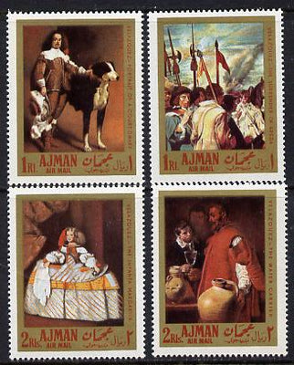 Ajman 1968 Paintings by Velazquez set of 4 (Mi 218-21A) unmounted mint