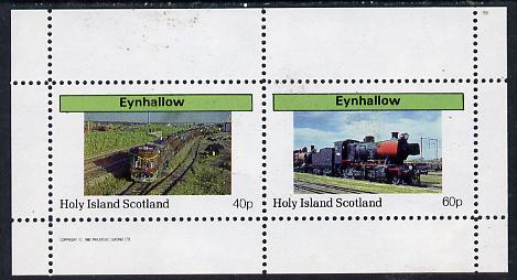 Eynhallow 1982 Steam Locos #08 perf,set of 2 values (40p & 60p) unmounted mint