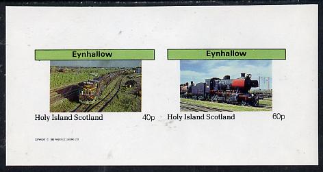 Eynhallow 1982 Steam Locos #08 imperf,set of 2 values (40p & 60p) unmounted mint