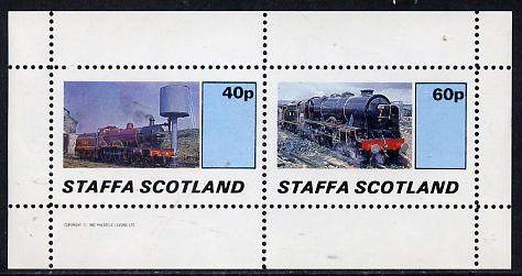 Staffa 1982 Steam Locos #04 perf,set of 2 values (40p & 60p) unmounted mint