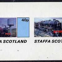 Staffa 1982 Steam Locos #04 imperf,set of 2 values (40p & 60p) unmounted mint