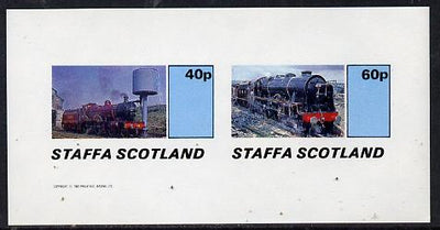 Staffa 1982 Steam Locos #04 imperf,set of 2 values (40p & 60p) unmounted mint