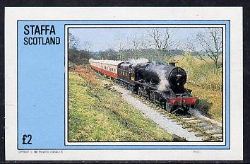 Staffa 1982 Steam Locos #04 imperf deluxe sheet (£2 value) unmounted mint