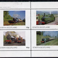 Staffa 1982 Steam Locos #05 perf,set of 4 values (10p to 75p) unmounted mint