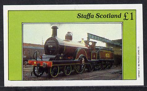 Staffa 1982 Steam Locos #05 imperf souvenir sheet (£1 value) unmounted mint