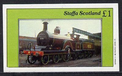 Staffa 1982 Steam Locos #05 imperf souvenir sheet (£1 value) unmounted mint