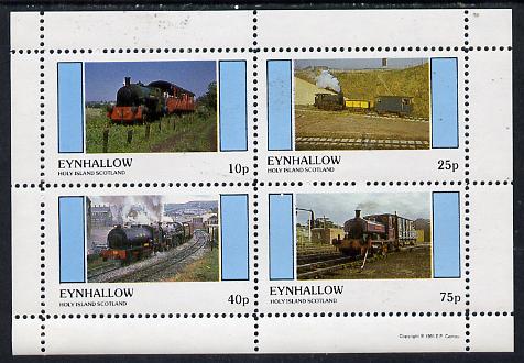 Eynhallow 1981 Steam Locos #02 perf,set of 4 values unmounted mint