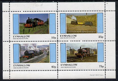 Eynhallow 1981 Steam Locos #02 perf,set of 4 values unmounted mint