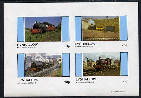 Eynhallow 1981 Steam Locos #02 imperf,set of 4 values unmounted mint