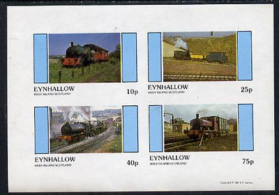 Eynhallow 1981 Steam Locos #02 imperf,set of 4 values unmounted mint