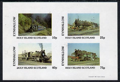 Eynhallow 1981 Steam Locos #03 imperf,set of 4 values unmounted mint