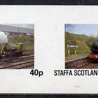 Staffa 1981 Steam Locos #01 imperf,set of 2 values unmounted mint