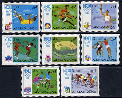 Ajman 1968 Mexico Olympics perf set of 8 unmounted mint Mi 247-54