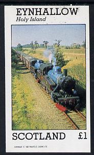 Eynhallow 1982 Steam Locos #10 imperf souvenir sheet (£1 value) unmounted mint