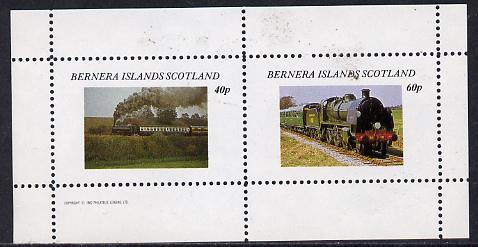 Bernera 1982 Steam Locos #06 perf,set of 2 values (40p & 60p) unmounted mint