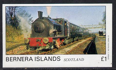 Bernera 1982 Steam Locos #06 imperf souvenir sheet (£1 value) unmounted mint