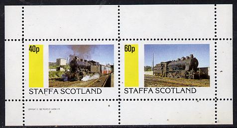 Staffa 1982 Steam Locos #06 perf,set of 2 values (40p & 60p) unmounted mint
