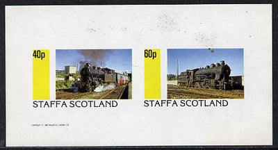 Staffa 1982 Steam Locos #06 imperf,set of 2 values (40p & 60p) unmounted mint