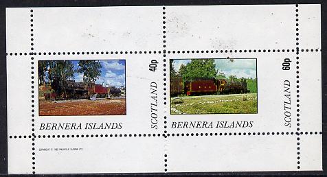 Bernera 1982 Steam Locos #07 perf,set of 2 values (40p & 60p) unmounted mint