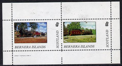 Bernera 1982 Steam Locos #07 perf,set of 2 values (40p & 60p) unmounted mint