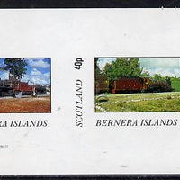 Bernera 1982 Steam Locos #07 imperf,set of 2 values (40p & 60p) unmounted mint