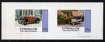 Eynhallow 1981 Cars #1 imperf,set of 2 values (40p & 60p) unmounted mint