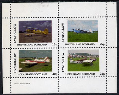 Eynhallow 1982 Light Aircraft #3 perf,set of 4 values (10p to 75p) unmounted mint