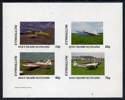 Eynhallow 1982 Light Aircraft #3 imperf,set of 4 values (10p to 75p) unmounted mint