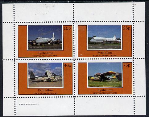 Eynhallow 1982 Aircraft #4 perf,set of 4 values (10p to 75p) unmounted mint