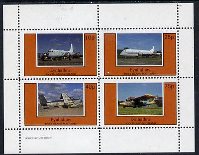 Eynhallow 1982 Aircraft #4 perf,set of 4 values (10p to 75p) unmounted mint