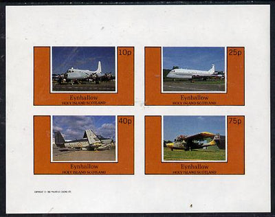 Eynhallow 1982 Aircraft #4 imperf,set of 4 values (10p to 75p) unmounted mint