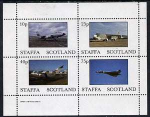 Staffa 1982 Military Jets perf,set of 4 values (10p to 75p) unmounted mint