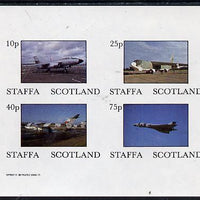 Staffa 1982 Military Jets imperf,set of 4 values (10p to 75p) unmounted mint